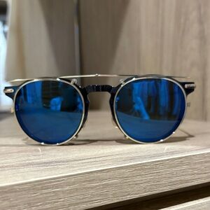 Oliver Peoples Gold Frame Sunglasses with Dark Lenses